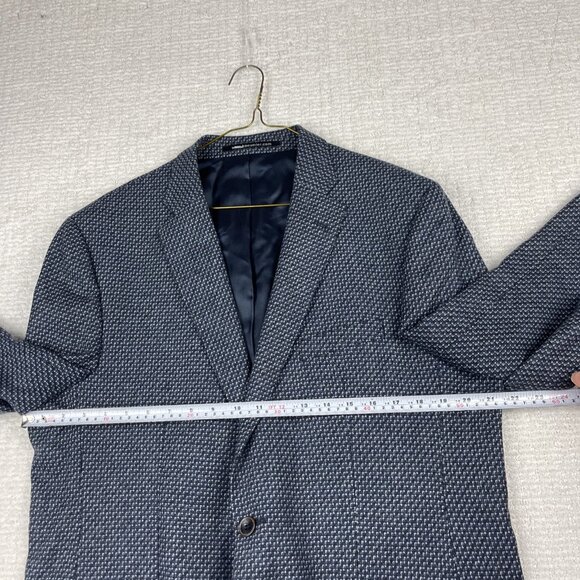 Baumler Mens Size 54 Wool Suit Jacket Tollegno 1900 Italy Blue Wool - Picture 8 of 16